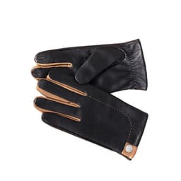 Premium læder vinterhandsker til mænd Sort+brun XL