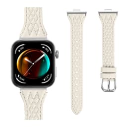 Huawei Watch Fit 3 Leather Watch Strap - Diamond Pattern Hvit