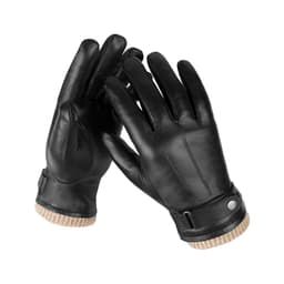 Herre læderhandsker - Fåreskinds vinterhandsker Sort M