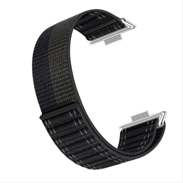 Klockarmband Stylish Wave Pattern Nylon Loop Strap kompatibelt med Huawei Watch Fit 4 Pro Black