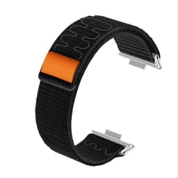Tyylikäs nylonlenkkiurheiluranneke Huawei Watch Fit 4/3 -kelloon Musta