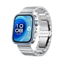 Kompatibel med Huawei FIT4 Pro Bambus Led Stålrem - Stilfuld Metalrem til Huawei WATCH FIT4 Sølv