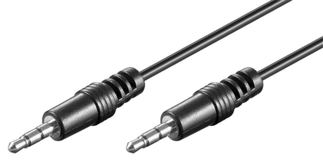 Audiotilslutningskabel AUX, 3,5 mm stereo, CU