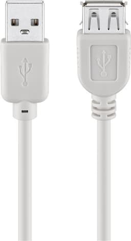 USB-A-förlängningskabel, 0,6 m, grå