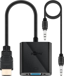 HDMI™/VGA-adapter, nikkelbelagt