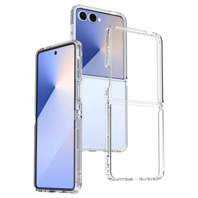 För Samsung Galaxy Z Flip7 Skal TPU + Akryl Genomskinligt Telefonskal, Integrerad Design