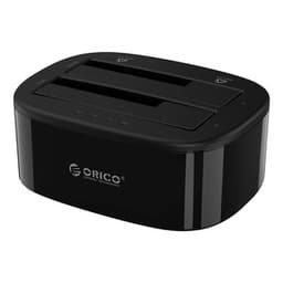 Orico dockingstation til 2,5"" / 3,5"" HDD / SSD, 5Gbps, USB-C til USB-C/A med kloningsfunktion (sort)