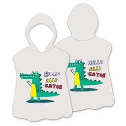 Hood Cape Kylpypyyhe Kylpytakki Poncho, 60x60cm - Crocodile