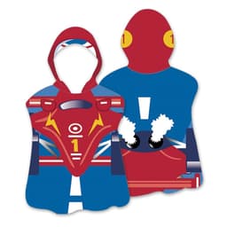 Hood Cape Kylpypyyhe Kylpytakki Poncho, 60x60cm - Racing Boy