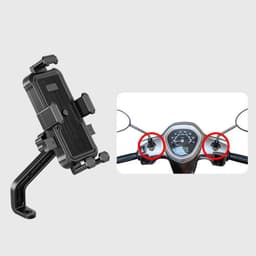 Mobiltelefonholder til motorsykkel - Speilfeste for trygg kjøring