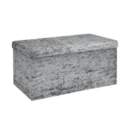 Sammenleggbar Krakk Benk 49x30x30cm Fotstøtte (grå)