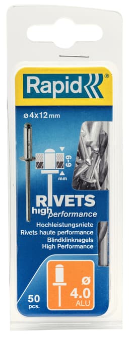 Rapid blindnitte Ø4,0 x 12 mm 50 stk
