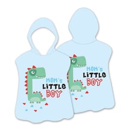 Hood Cape Kylpypyyhe Kylpytakki Poncho, 60x60cm - Dinosaur Boy