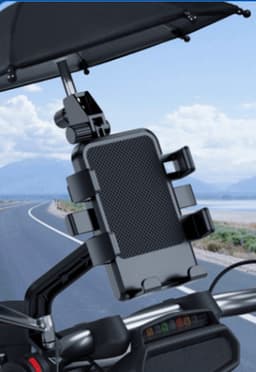 Motorsykkeltelefonfeste med solskjerm