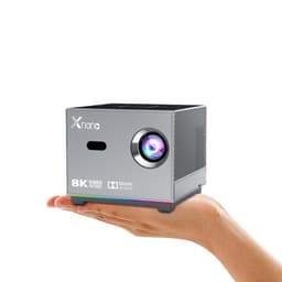 8K HD Projektor med Bluetooth og Lysshow X3-2/16G (EU Stik) - Bærbar Projektor til Hjemmebrug med Høj Opløsning og Smart Funktioner