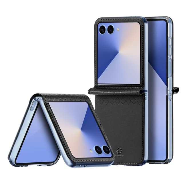 För Samsung Galaxy Z Flip7 Skal DUX DUCIS Bril Series Läder + PC Telefonskal