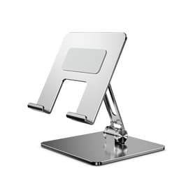 Taitettava hiiliteräksinen tablettijalusta Hopea