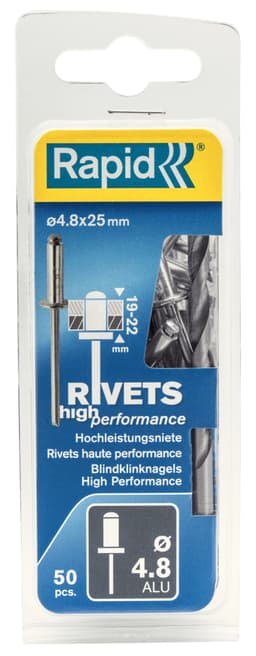 Rapid blindnitte Ø4,8 x 25mm 50 stk