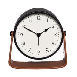 Herätyskello keinonahkaisella jalustalla - analoginen, svart