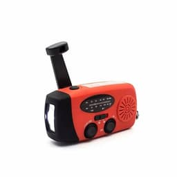 Denver SCR-2005 Road radio, jossa on aurinkolataus, LED-taskulamppu ja matkapuhelimen lataus hätätilanteessa