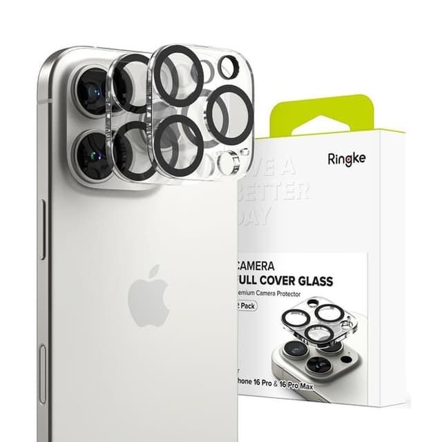 Ringke [2-Pack] iPhone 16 Pro/16 Pro Max Kameralinsskydd Härdat glas