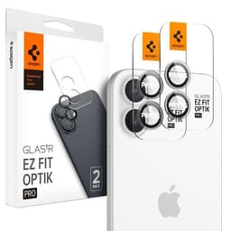 [2-Pack] Spigen iPhone 16/16 Plus Kameralinsskydd Härdat glas EZ Fit