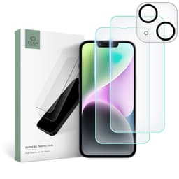 Tech-Protect [2-Pack] iPhone 14 hærdet glas+ [1-pakke] kameralinsebeskyttere