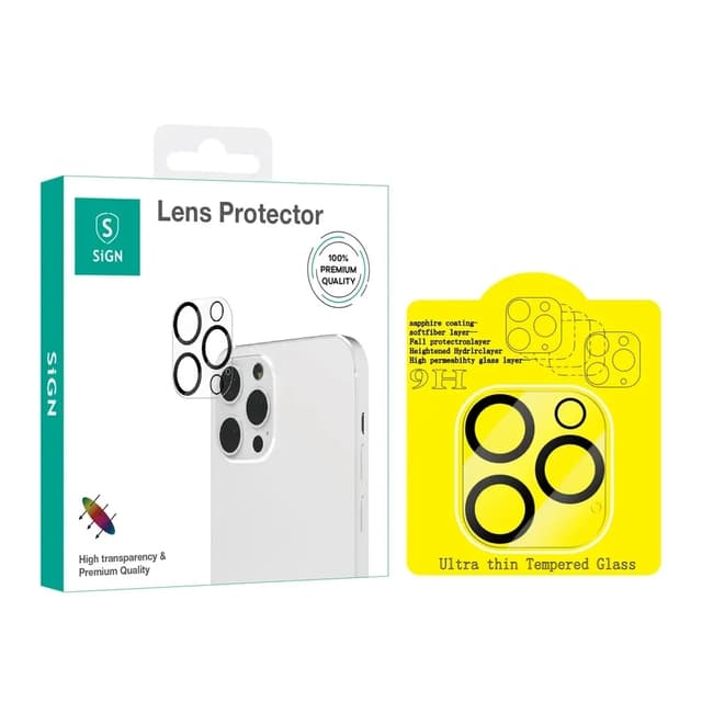 SiGN iPhone 15 Pro Max/15 Pro Kameralinsskydd i Härdat glas