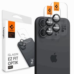 [2-pakke] Spigen iPhone 16/16 Plus kameralinsedæksel hærdet glas EZ Fit