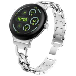 Sølvfarvet urrem i rustfrit stål til Google Pixel Watch 1/2/3