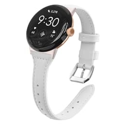 Ekta lærreim til Google Pixel Watch 3 45mm - Hvit