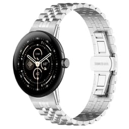 Google Pixel Watch3 45 mm rem i rustfrit stål Sølv