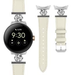 Klockarmband i äkta läder för Google Pixel Watch 1/2 Beige