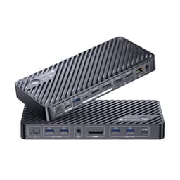 Av Access iDock B10 USB-C KVM Switch Docking Station for 1 Laptop & 1 Desktop, 8K@60Hz Dual Monitors, 100W Charging, High-Speed USB 3.2, 1G Ethernet