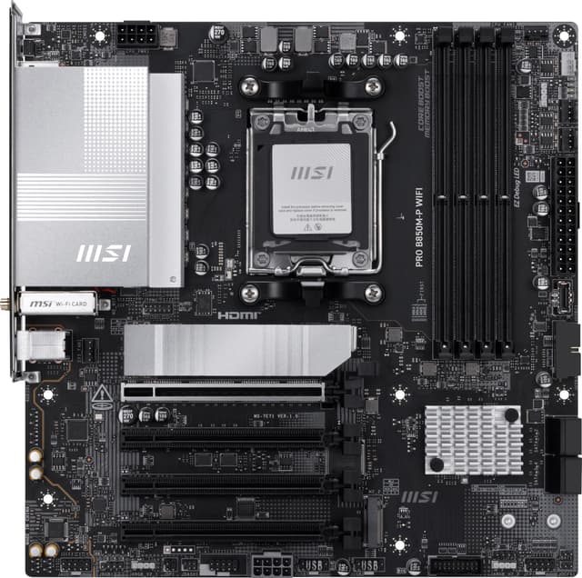 PRO B850M-P WIFI Hovedkort - AMD B850 - AMD AM5 socket - DDR5 RAM - Micro-ATX