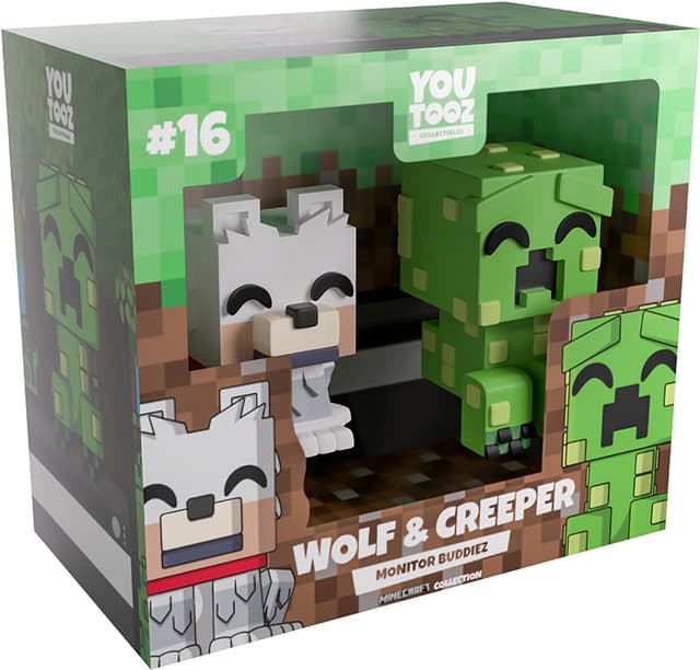 Youtooz Minecraft actionfigurer (Wolf & Creeper)