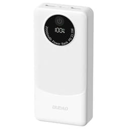 Dudao Powerbank 20,000 mAh 22.5 W PD 2×USB-A ja USB-C - Valkoinen