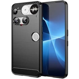 Harjattu TPU kuori Nothing Phone 3 - Musta