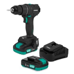 VONROC Boremaskine 20V – PRO | Kompakt & Kraftfuld | Børsteløs Motor | 40Nm Drejningsmoment | 17+1 Indstillinger | Inkl. 2x 2.0Ah Akku & Oplader