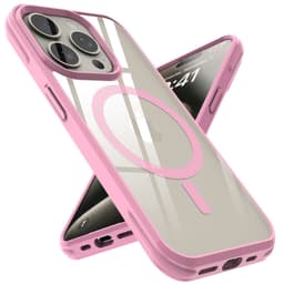 iPhone 15 PRO Cover Etui MagSafe kompatibel (Lyserød)