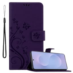 Samsung Galaxy S25 Edge Pungetui Cover Blomster (Lilla)