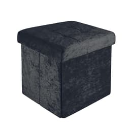 Taitettava Jakkara 30x30x30cm Jalkatuki (musta)