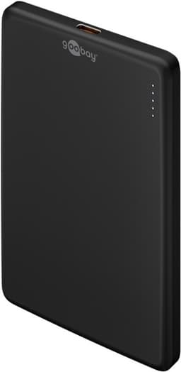 Goobay Magnetisk trådlös powerbank 5.000 mAh fäster magnetiskt på baksidan av mobiltelefonen, perfekt för samtidig laddning och telefonering