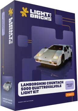Light My Bricks™ Lamborgini Countach 5000 Quattrovalvole lyssett