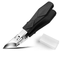 Precision Slanted Nail Clipper with Wide Jaw Opening Black