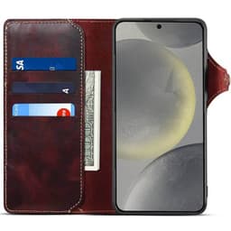 Denior mobilcover læder Samsung Galaxy S25 FE - Oxeblod
