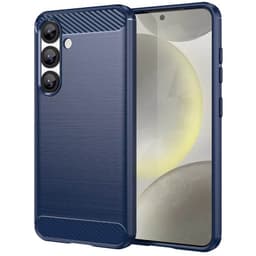 Harjattu TPU kuori Samsung Galaxy S25 FE - Sininen