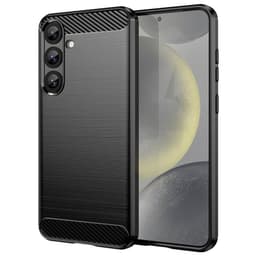 Børstet silikone cover til Samsung Galaxy S26 - Sort