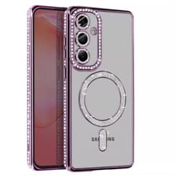 Diamond bling MagSafe kuori Samsung Galaxy S25 FE - Purple