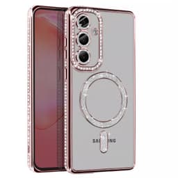 Diamond bling MagSafe cover Samsung Galaxy S25 FE - Pink